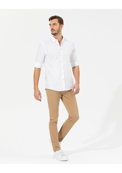 Erkek Beyaz Slim Fit Uzun Kollu Gömlek 50268183-VR013 modelleri