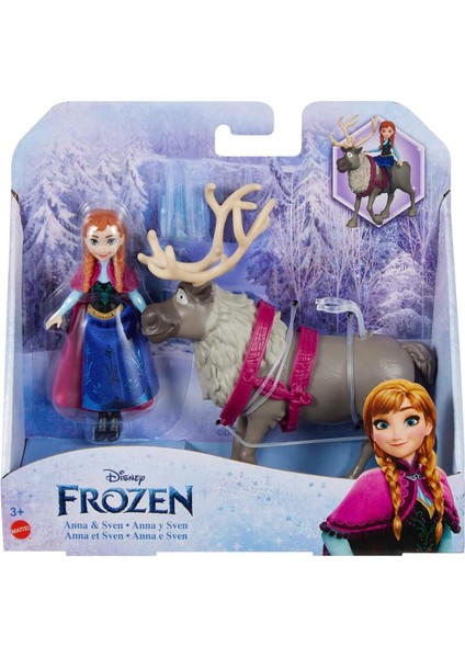 Disney Frozen Anna Küçük Bebek ve Sven Ren Geyiği Figürü - HLX03