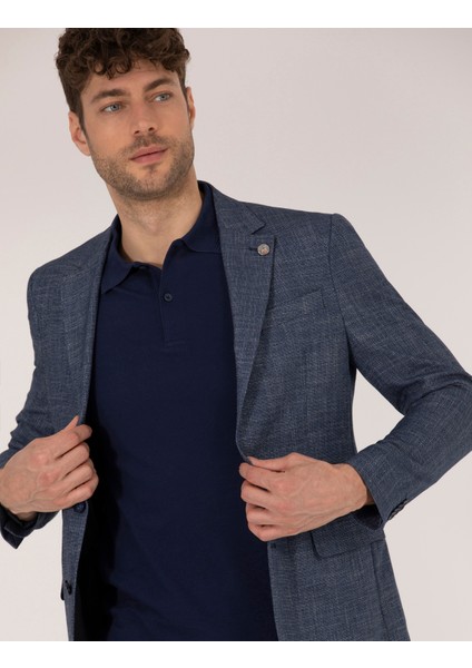 Pierre Cardin Erkek Açık Lacivert Slim Fit Ceket 50270604-VR059