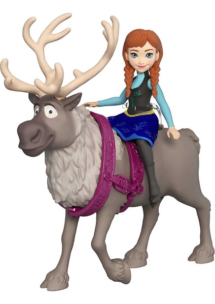 Disney Frozen Anna Küçük Bebek ve Sven Ren Geyiği Figürü - HLX03
