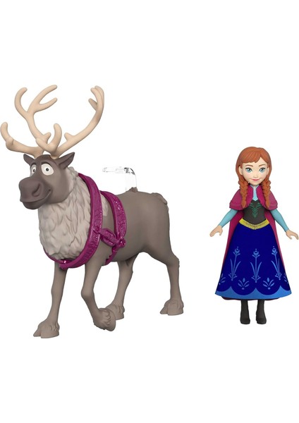 Disney Frozen Anna Küçük Bebek ve Sven Ren Geyiği Figürü - HLX03