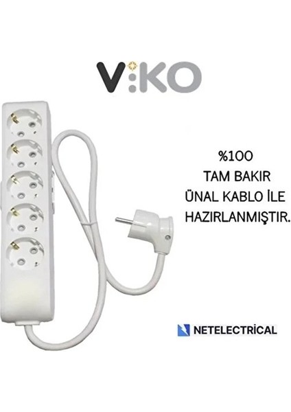 Multi-Let 5'li 1 Metre Topraklı Çocuk Korumalı Kablolu Grup Priz modelleri