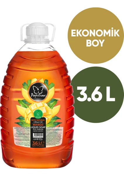 Doğal Mango Özlü Sıvı El Sabunu - 4 x 3600 ml