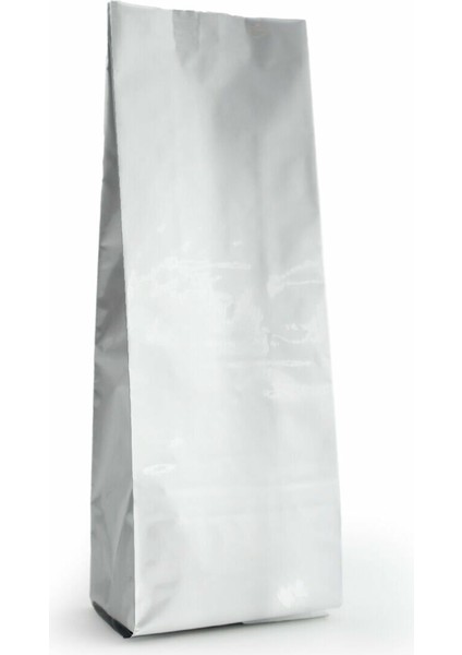 Gümüş Alümi̇nyum Yan Körüklü Torba 7,5 x 20+3 cm 100 gr 100 Adet