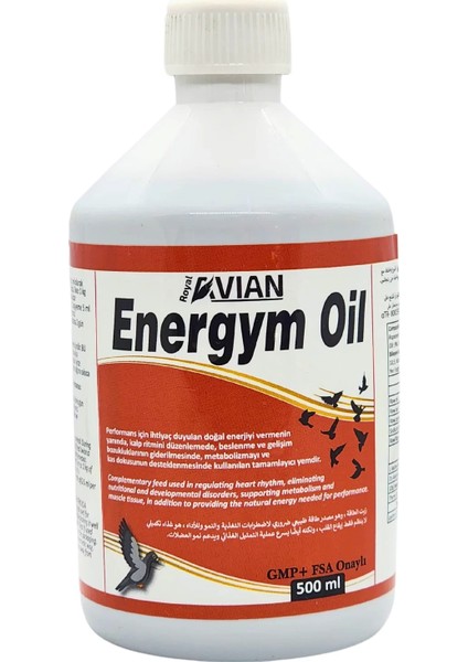 Royal Ilaç Energym Oil 500 Ml. Güvercin Ve Kafes Kuşlarında Üstün Kaliteli Yağlar