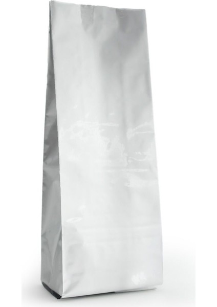 Gümüş Alümi̇nyum Yan Körüklü Torba 10 x 25+3 cm 250 gr 100 Adet