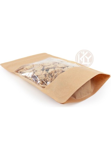 Kraft Geni̇ş Pencereli̇ Ki̇li̇tli̇ Doypack 20 x 30+5 cm 1000 gr 100 Adet modelleri