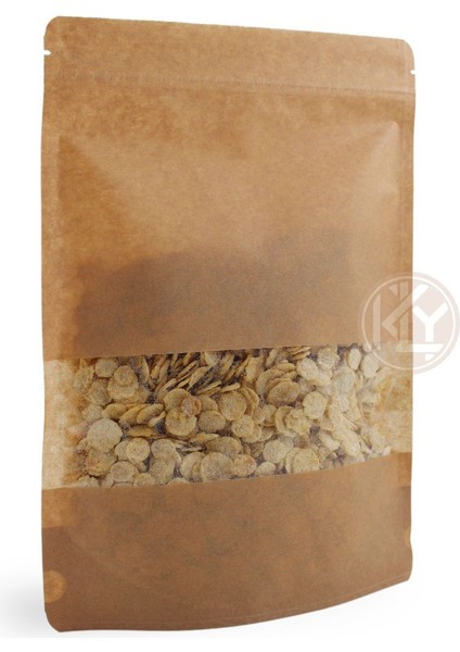 Kraft Dar Pencereli̇ Ki̇li̇tli̇ Doypack 20 x 30+5 cm 1000 gr 100 Adet