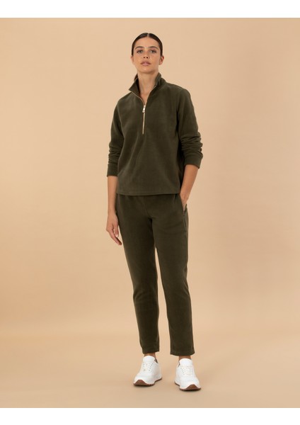 Kadın Kahverengi Regular Fit Polar Sweatshirt 50277724-VR238 fırsatları