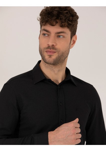 Erkek Siyah Slim Fit Oxford Gömlek 50268227-VR046 modelleri