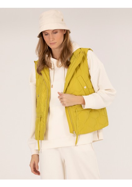 Kadın Yeşil Crop Top Yelek 50263126-VR235