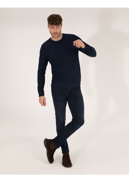 Erkek Lacivert Sweatshirt 50270660-VR033 fırsatları