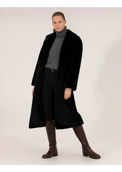 Kadın Siyah Oversize Kaban 50259463-VR046