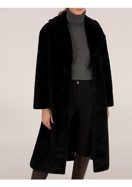 Kadın Siyah Oversize Kaban 50259463-VR046 indirimleri