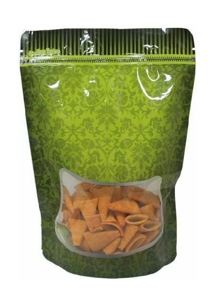 Yeşil Zemin Pencereli Doypack 9X15+3,5 cm 50 gr 1000 Adet
