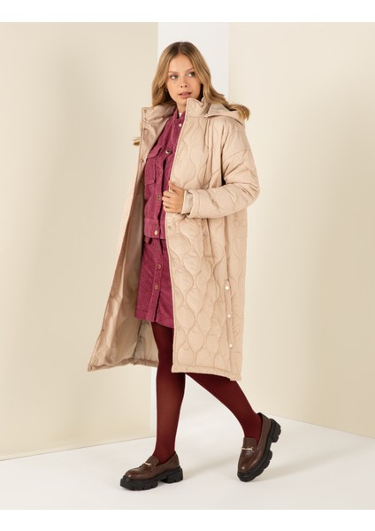 Kadın Bej Oversize Mont 50253338-VR011 fiyatları