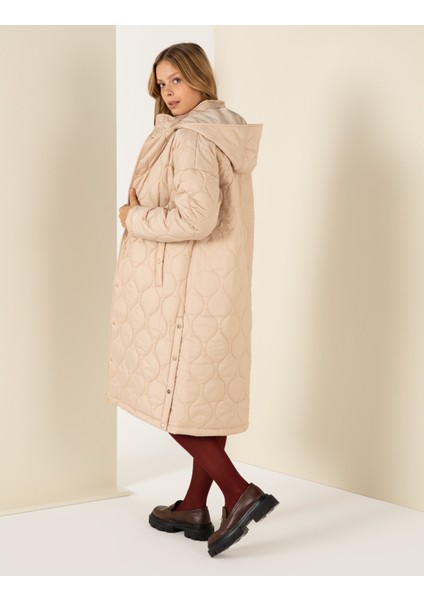 Kadın Bej Oversize Mont 50253338-VR011 indirimleri