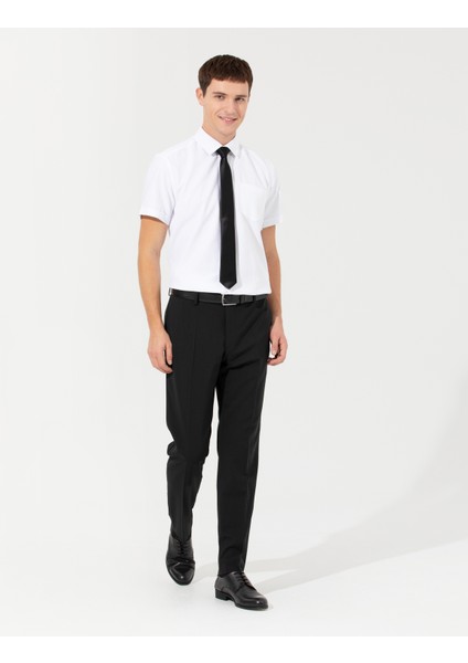 Erkek Beyaz Regular Fit Kısa Kollu Gömlek 50255264-VR013