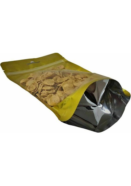 Gold Şeffaf Metalize Kilitli Doypack 13X22+4 cm 250 gr 1000 Adet fırsatları