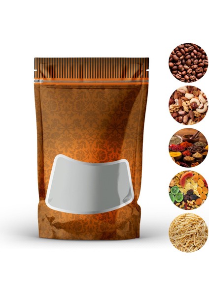 Turuncu Zemin Pencereli Doypack 20 x 30+5 cm 1000 gr 1000 Adet