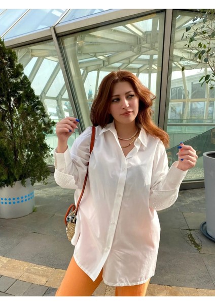 Fisto Detaylı Oversize Gömlek