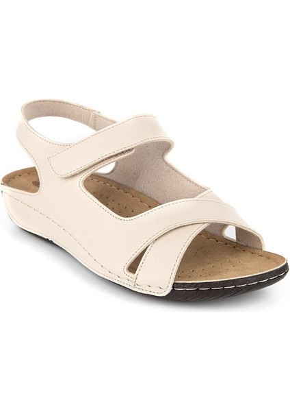 Flores 32240-002 Anatomik Taban Kadın Sandalet Bej 36-40 fiyatları