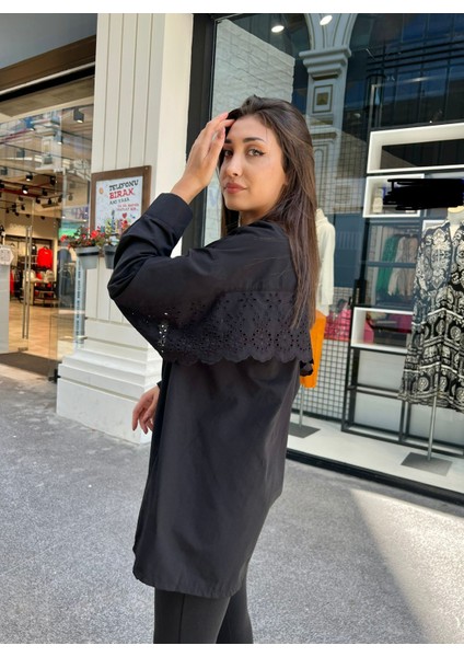 Fisto Detaylı Oversize Gömlek