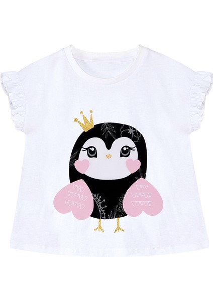 Tatlı Baykuş Kız Çocuk T-Shirt Şort Takım