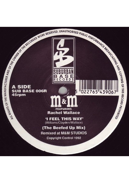 M&m Featuring Rachel Wallace – I Feel This Way / Don't Stand In My Way (Remixes) - Breakbeat, Hardcore Vinly Plak  Alithestereo