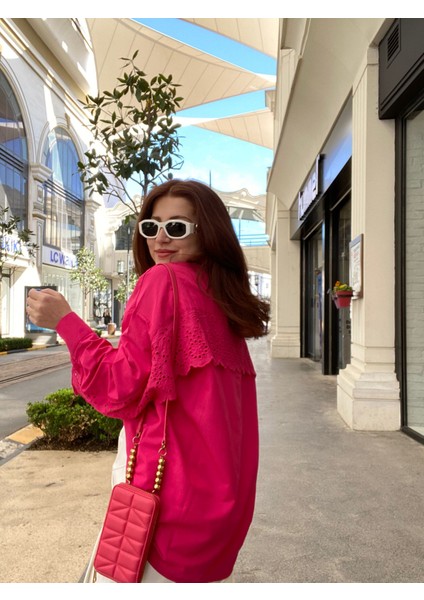 Fisto Detaylı Oversize Gömlek modelleri