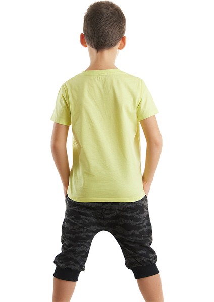 Sharks Erkek Çocuk T-Shirt Kapri Şort Takım