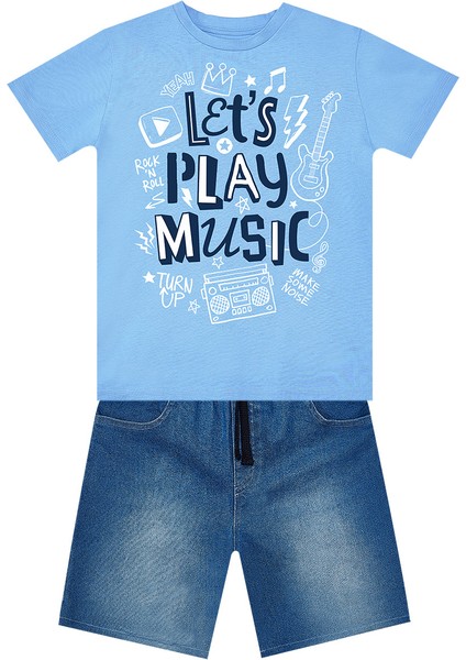 Let's Play Erkek Çocuk T-Shirt Denim Şort Takım modelleri