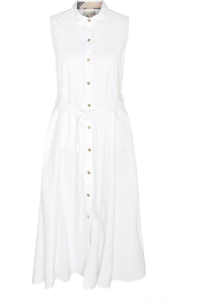 Reil Midi Gömlek Elbise WH11 White