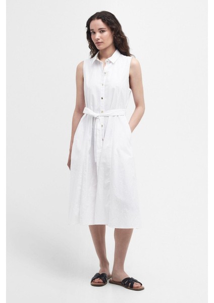 Reil Midi Gömlek Elbise WH11 White