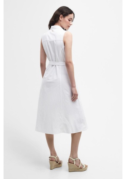 Reil Midi Gömlek Elbise WH11 White