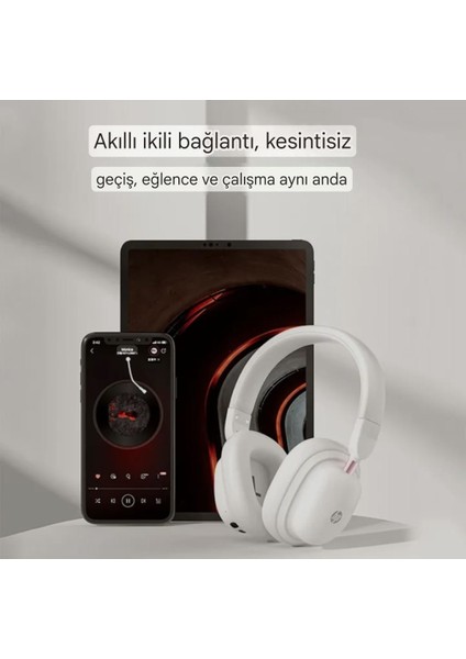 H231R Kablosuz Kulak Üstü Bluetooth Kulaklık V5.3 Beyaz (Mikrofonlu, Çift Cihaz Desteği) (Ramwhite Türkiye Garantili)