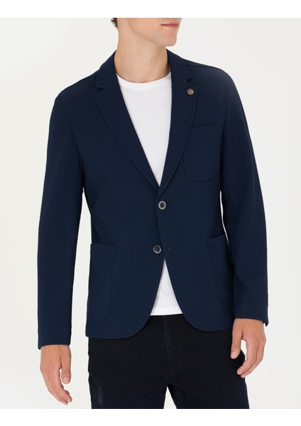 Pierre Cardin Erkek Lacivert Ekstra Slim Fit Blazer Ceket 50269735-VR033