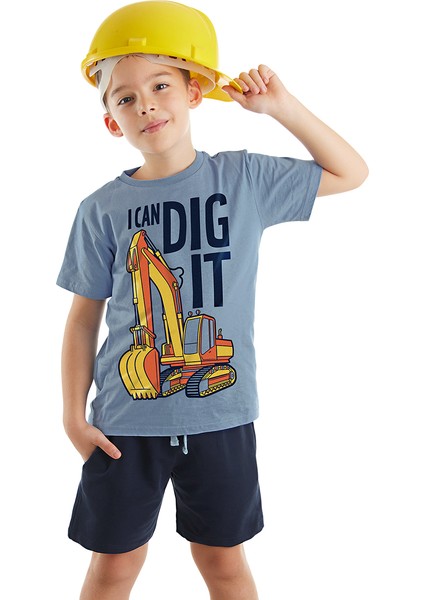 Kepçe Işte Erkek Çocuk T-Shirt Şort Takım