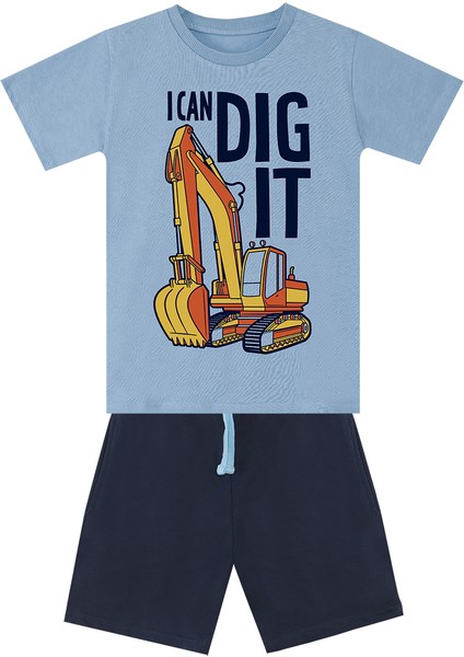 Kepçe Işte Erkek Çocuk T-Shirt Şort Takım