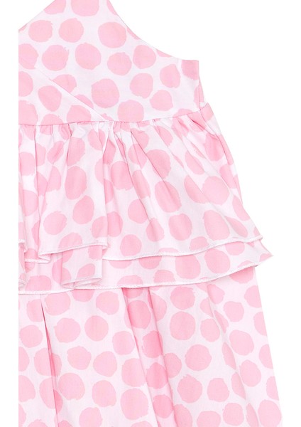 Pembe Puantiye Kız Çocuk Poplin Elbise indirimleri