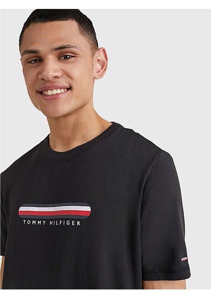 Tommy Hilfiger Erkek Dokuma Kumaş Kısa Kol Düz Model Bds T-Shirt UM0UM02348-BDS