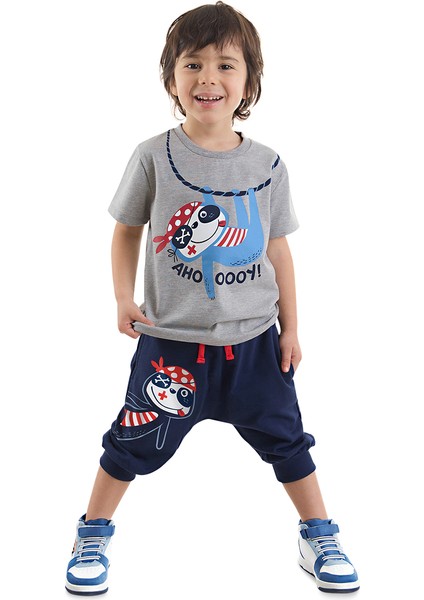 Tembel Hayvan Erkek Çocuk T-shirt Kapri Takım