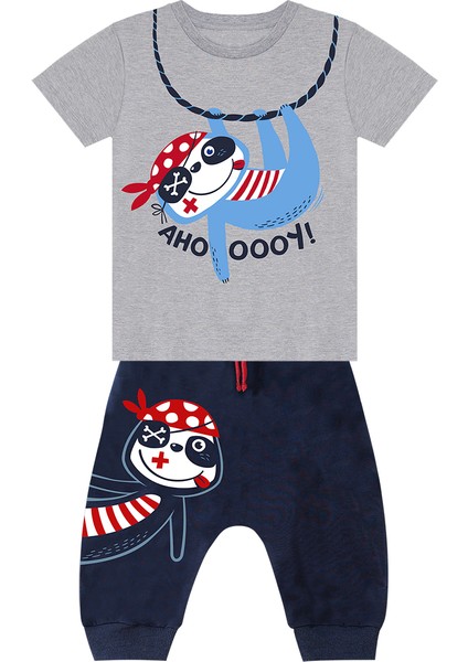 Tembel Hayvan Erkek Çocuk T-shirt Kapri Takım modelleri
