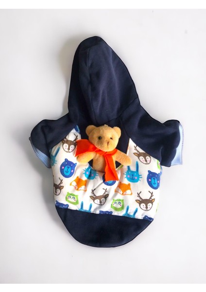 Teddy Roo Kapşonlu Köpek Sweatshirt Köpek Elbisesi Köpek Kıyafeti