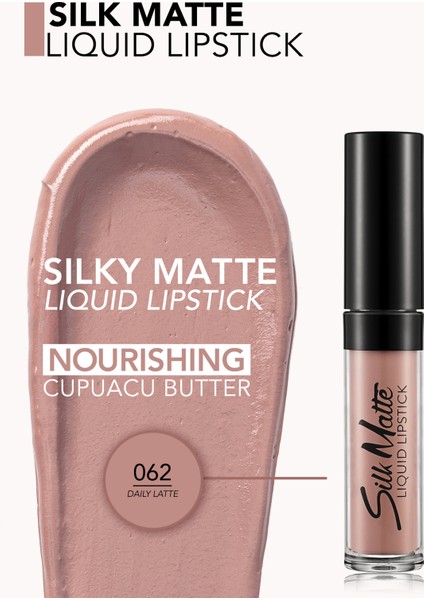 Silk Matte Yüksek Pigmentli & Mat Bitişli Nemlendirici Likit Ruj