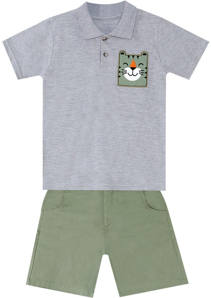 Kaplan Erkek Çocuk Polo Yaka T-Shirt Şort Takım modelleri