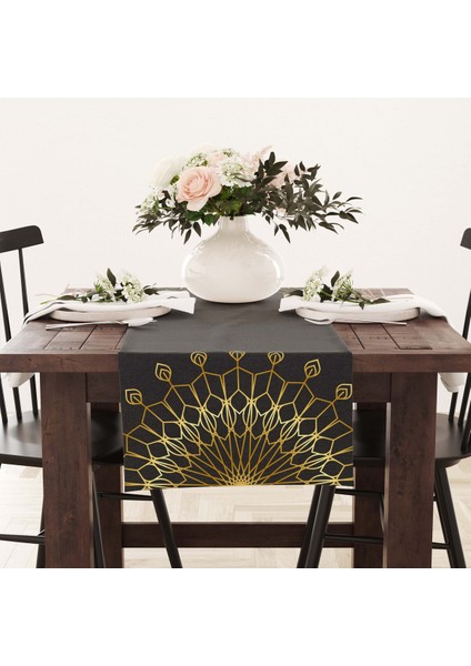 Ramazan Runner / Ramadan Desen / Leke Tutmaz - Yıkanabilir Mikropetek Kumaş 140X40