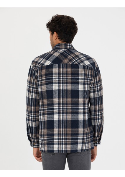 Erkek Lacivert Comfort Fit Gömlek Ceket 50278867-VR033 indirimleri