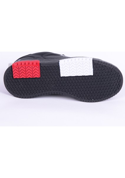 900238-2001 Acne Deri Termo Taban Şevron Detay Günlük Siyah Unisex Spor Ayakkabı modelleri