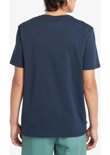 Tree Logo Short Sleeve Erkek Mavi T-Shirt TB0A2C2RZ021 modelleri